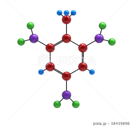 Molecule of trinitrotoluene 38439896