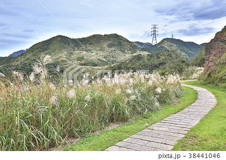 山背景 山の風景 景色の写真素材