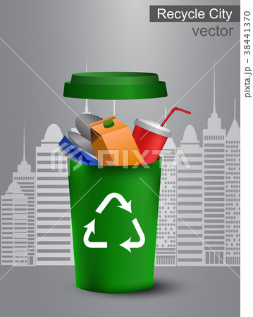 recycling bins illustration 38441370