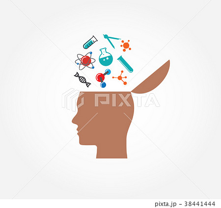 Head Illustration Logo Science Design Illustrationのイラスト素材