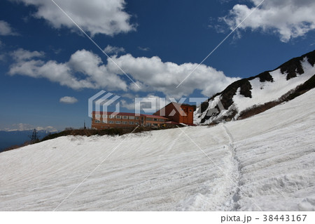 中央アルプス駒ヶ岳千畳敷カール 残雪の千畳敷駅 中央アルプス駒ヶ岳千畳敷カール 残雪の千畳敷駅 38443167