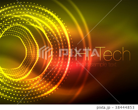 Magic neon circle shape abstract background, shiny Magic neon circle shape abstract background, shiny 38444853