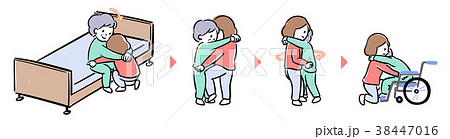 Caring for the elderly_put on the wheelchair 38447016