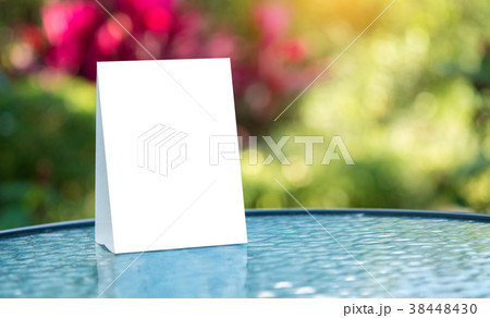Stand  Mock up Menu frame  tent card  blurred  38448430