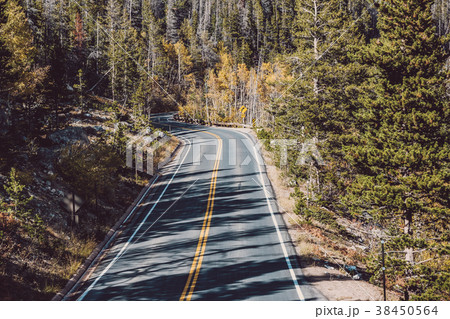Highway at autumn in Colorado, USA. Highway at autumn in Colorado, USA. 38450564