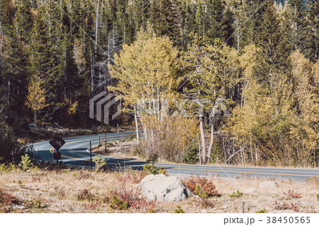 Highway at autumn in Colorado, USA. Highway at autumn in Colorado, USA. 38450565
