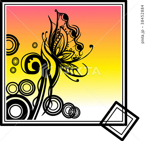 イラスト 線 蝶 38452884