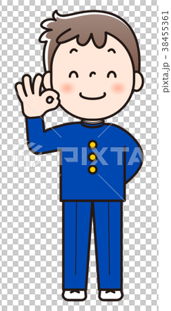 男子中学生-OKサイン 男子中学生-OKサイン 38455361