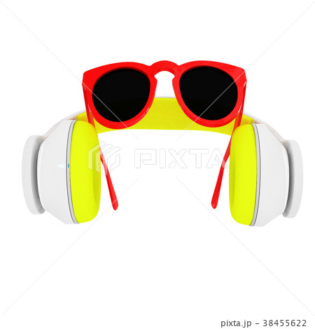 Sunglasses and headphone for your face. Sunglasses and headphone for your face. 38455622