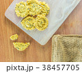 Oatmeal  cookies on wooden table. 38457705