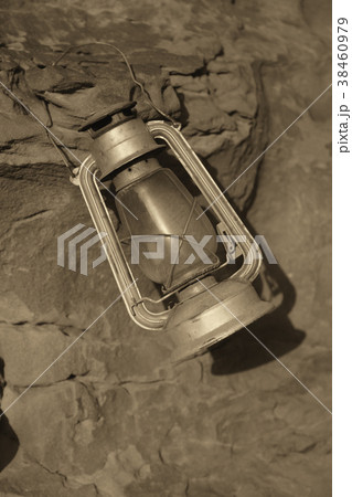 an antique old fashioned lamp isolated an antique old fashioned lamp isolated 38460979