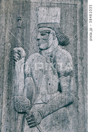 the bas relief of an antique warrior the bas relief of an antique warrior 38461035