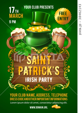 Saint Patricks Day Invitation Card Design 38462143