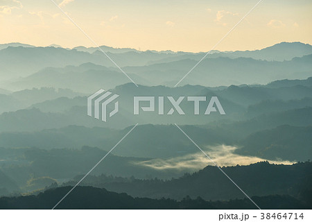 九十九谷 朝焼け風景 （千葉県君津市鹿野山） 2017年1月撮影 38464714