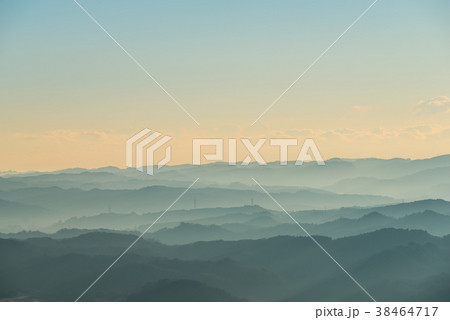 九十九谷 朝焼け風景 （千葉県君津市鹿野山） 2017年1月撮影 38464717