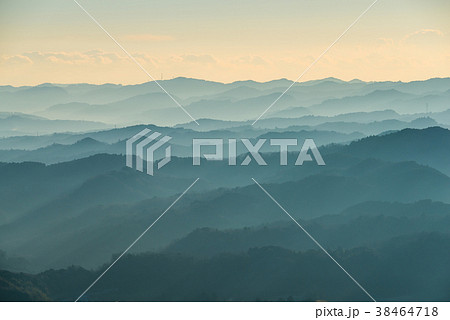 九十九谷 朝焼け風景 （千葉県君津市鹿野山） 2017年1月撮影 38464718