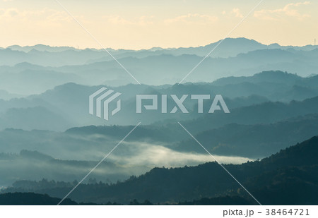 九十九谷 朝焼け風景 （千葉県君津市鹿野山） 2017年1月撮影 38464721