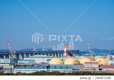瀬戸大橋とコンビナート 瀬戸大橋とコンビナート 38465286