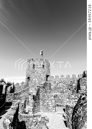 【モノクローム】ムーアの城壁-ポルトガル 【モノクローム】ムーアの城壁-ポルトガル 38467216
