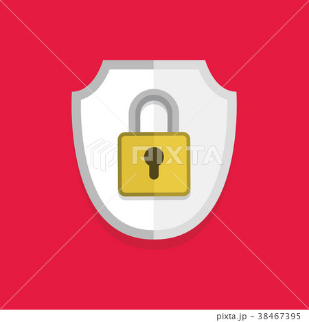 Security Shield Lock Icon のイラスト素材