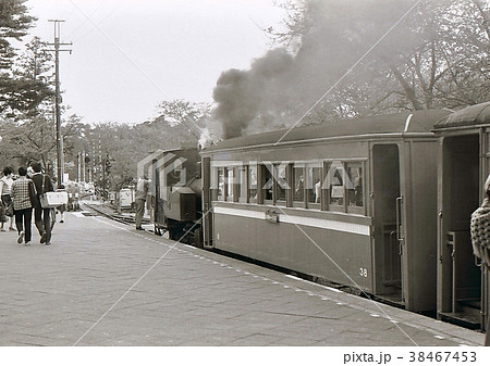 昭和53年 在りし日の西武鉄道山口線の蒸気機関車の写真素材