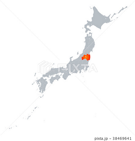 福島県地図 日本列島 38469641