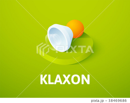Klaxon isometric icon, isolated on color 38469686