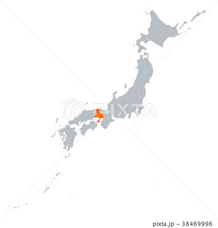兵庫県地図 日本列島のイラスト素材 38469996 Pixta