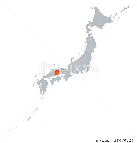 岡山県地図 日本列島 岡山県地図 日本列島 38470224