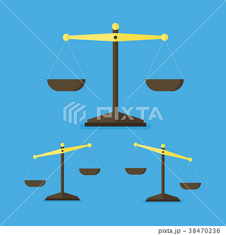 Empty scales on blue background. Empty scales on blue background. 38470236
