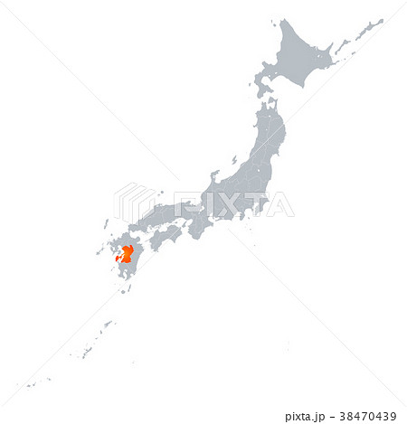 熊本県地図 日本列島 熊本県地図 日本列島 38470439