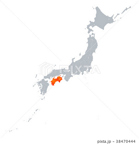 四国地図 日本列島 38470444