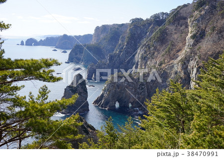 冬の三陸旅行北山崎 38470991