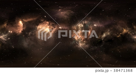 360 Space panorama with nebula and stars 38471368