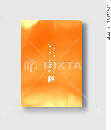 Elegant brochure template design ink brush element 38472989