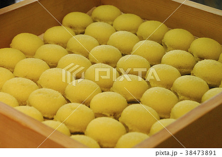 あわまんじゅう 柳津名物の写真素材