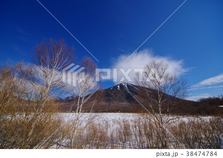 冬の奥日光 戦場ヶ原の東 雪と立木と男体山 日本ロマンチック街道より 超広角 b 白樺越し 冬の奥日光 戦場ヶ原の東 雪と立木と男体山 日本ロマンチック街道より 超広角 b 白樺越し 38474784