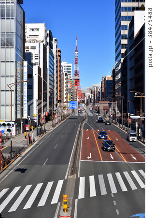 札ノ辻歩道橋から見た東京タワー 38475488