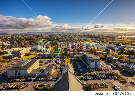 Reykjavik in Iceland viewed from above 38476159