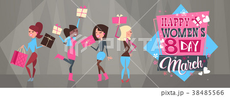 Happy Intenational Women Day Horizontal Banner 38485566