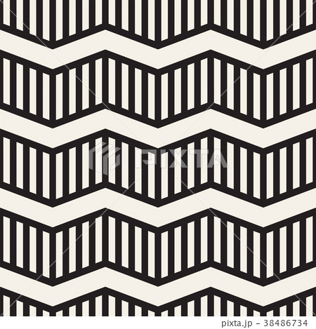 Vector seamless zigzag line pattern. Abstract 38486734