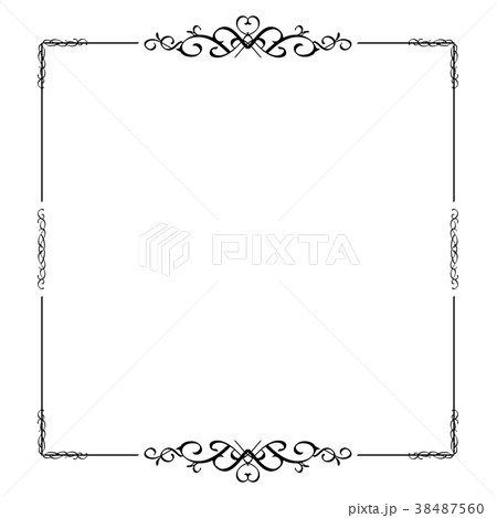 Calligraphic border divider frame design ornament 38487560