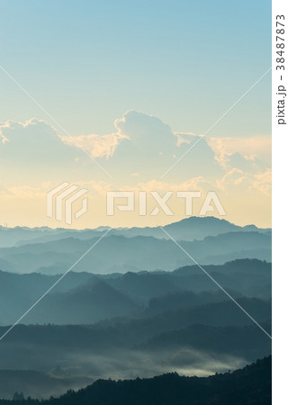 九十九谷 朝焼け風景 （千葉県君津市鹿野山） 2017年1月撮影 38487873