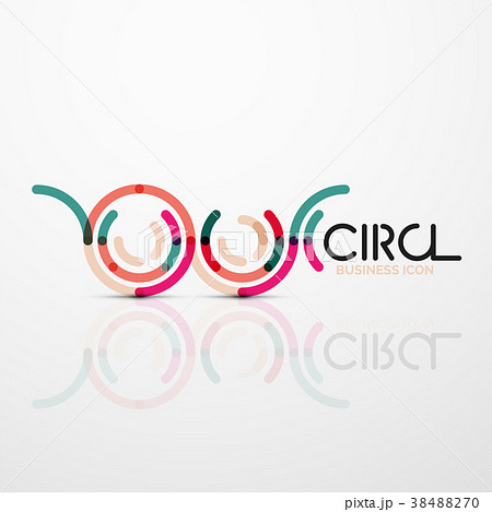 Abstract swirl lines symbol, circle logo icon Abstract swirl lines symbol, circle logo icon 38488270