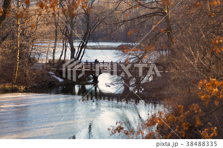 Beautiful Fall colors at Oak Bridge ,Bank Rock bay Beautiful Fall colors at Oak Bridge ,Bank Rock bay 38488335