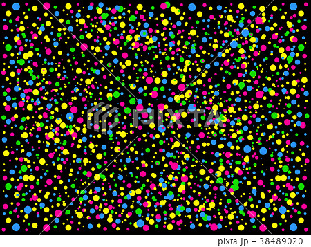 Easy To Use Colorful Dots Black Background Stock Illustration 3840