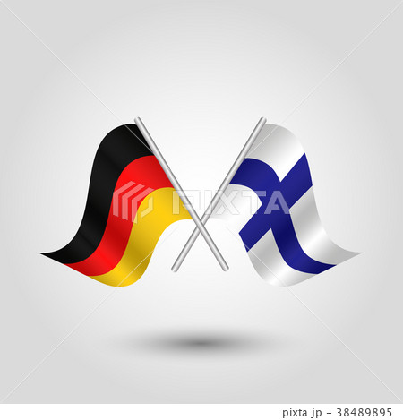 vector two crossed german and finnish flags vector two crossed german and finnish flags 38489895