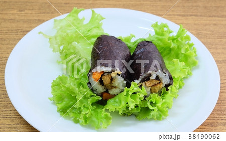 Japanese Rice Maki Sushi Roll Stuff with Tofu Japanese Rice Maki Sushi Roll Stuff with Tofu 38490062