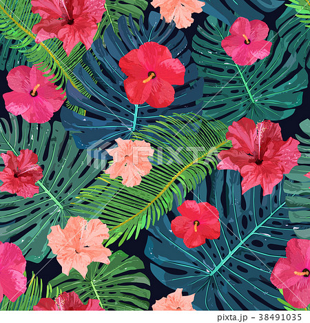 Floral seamless pattern. Background with isolated 38491035