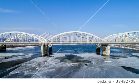 Aerial view of the Kiev city, Ukraine. Dnieper Aerial view of the Kiev city, Ukraine. Dnieper 38492708